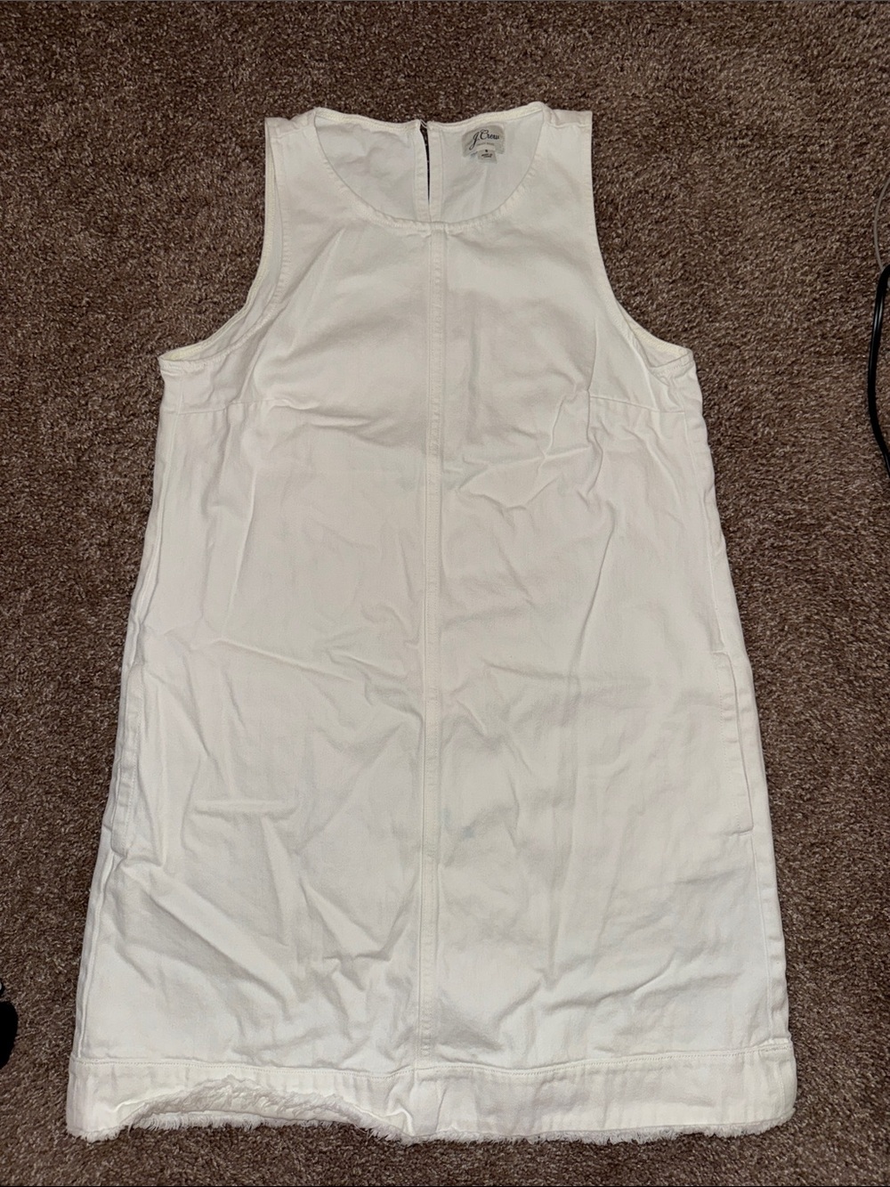 White Sleeveless Shift Dress